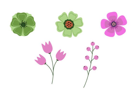 Botanical Flower Floral Illustration for Modern Graphics