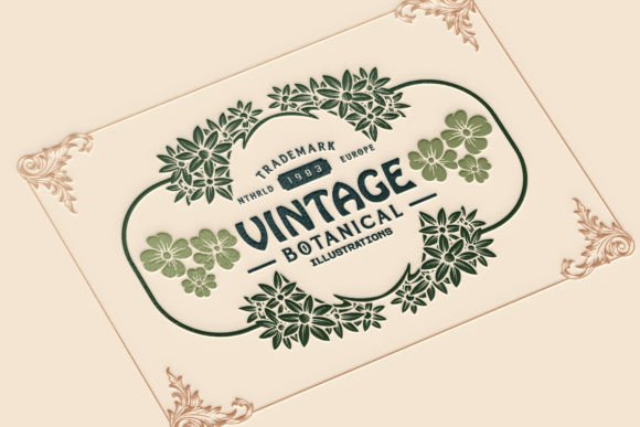 Classic Elegant Floral Label Svg Graphics for Editorial