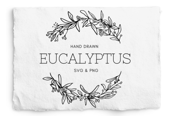 Eucalyptus Floral and Berry Frame SVG for Graphics and Illustrations