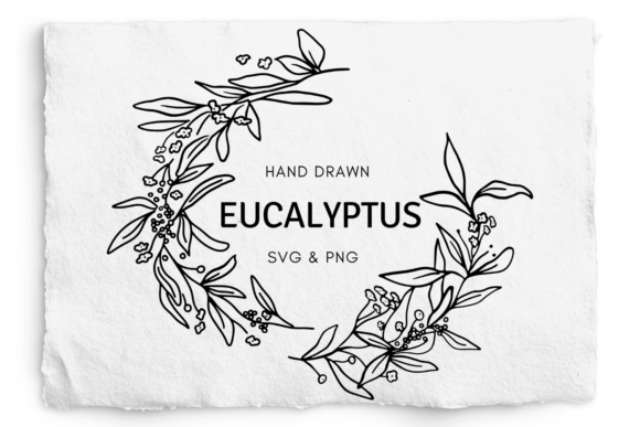 Eucalyptus Floral and Berry Monogram SVG Graphics