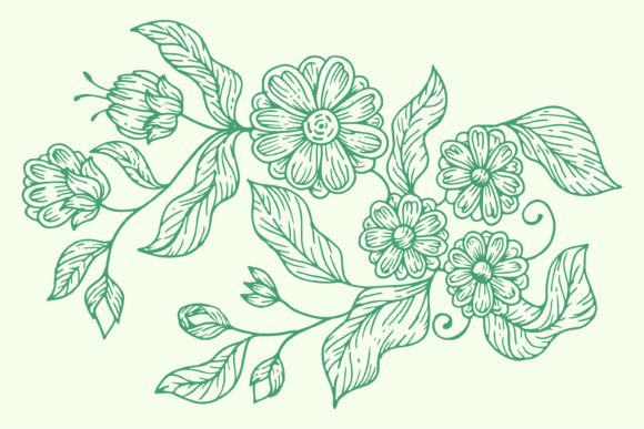 Floral Batik Background: A Review for Graphics and Illustrations