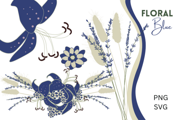 Floral Blue Graphics: A Publisher's Review for Modern Illustrations