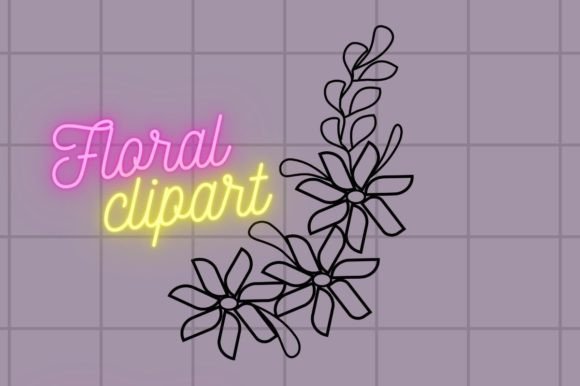 Floral Clip Art Svg Vector Design for Graphics and Illustrations