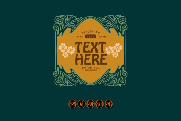 Floral Frame Art Nouveau Svg: Premium Graphics for Local Branding