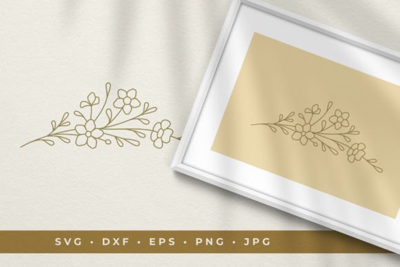 Floral Line Art Vignette: A Graphic Designer's Review of Graphics and Illustrations