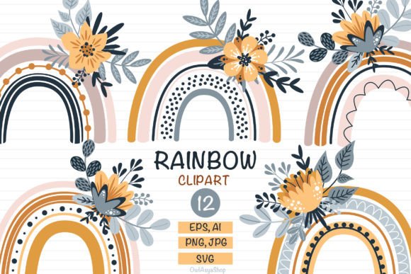 Floral Rainbow Vector Set Review
