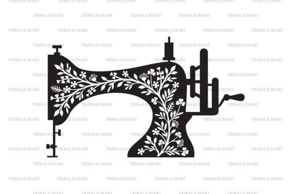Floral Sewing Machine Vintage Design: A Graphics & Illustrations Review