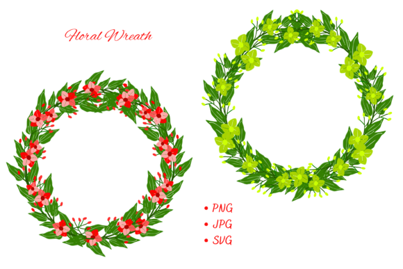 Floral Wreath Flower Frame SVG Graphics & Illustrations Review