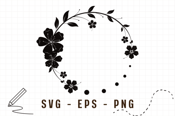 Floral Wreath Line Art Flower: Essential Graphics for Illustrations