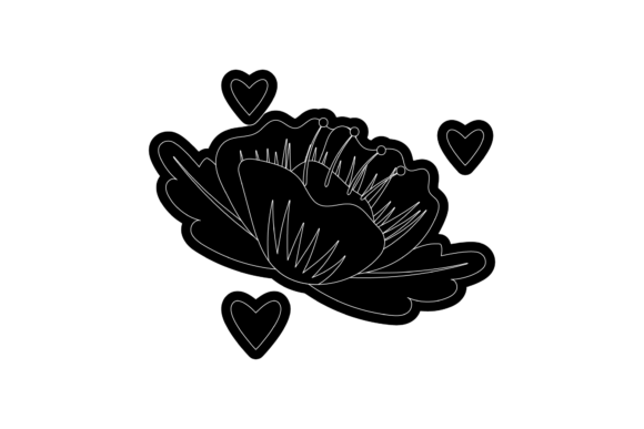 Flower Floral Black Style Design for Graphics and Illustrations