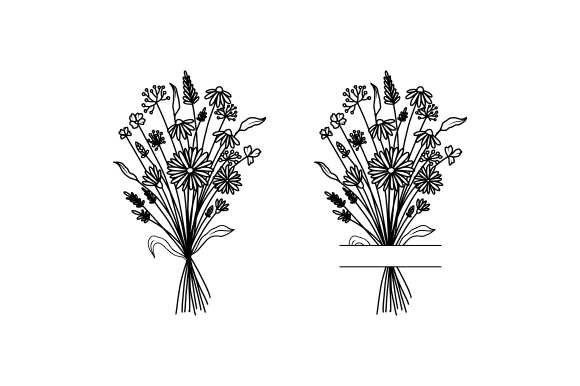 Flower Vector Monogram Floral Bouquet Graphics and Illustrations