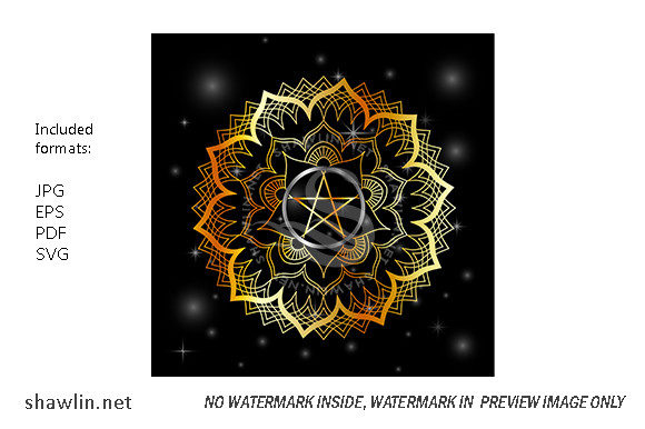 Golden Decorative Floral Mandala Sacred Graphics and Illustrations Review