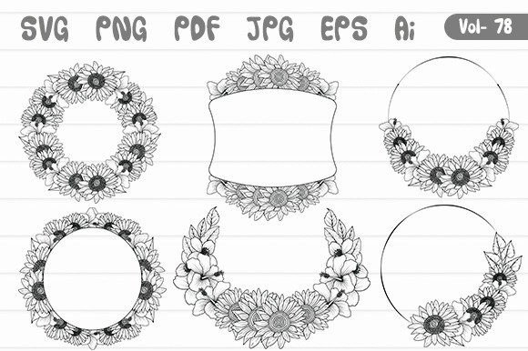 Hand Drawn Flower Frame Floral Wreath: Graphics for Brand Storytelling