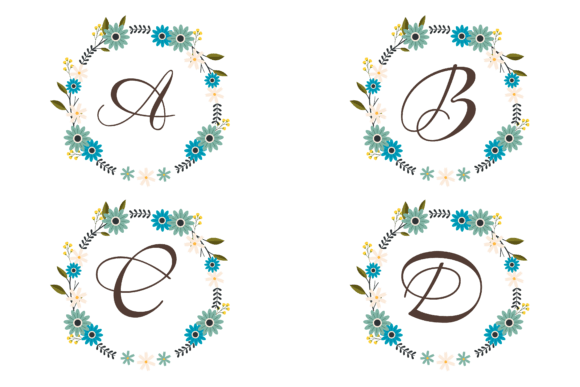 Monogram Floral Flower: Premium Graphics and Illustrations for Local Brands