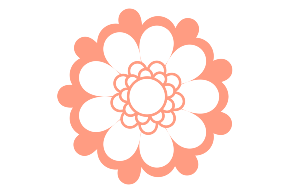 Round Floral Element: Blossom Logo for Graphics & Illustrations