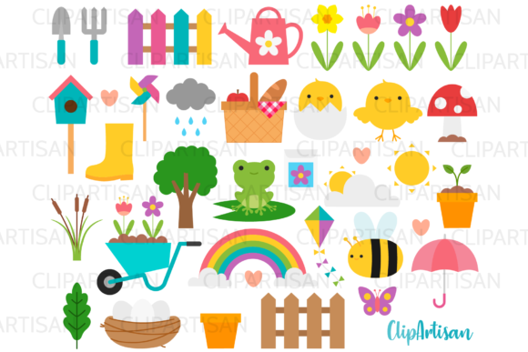Spring Clipart, Springtime, Floral Graphics and Illustrations Review