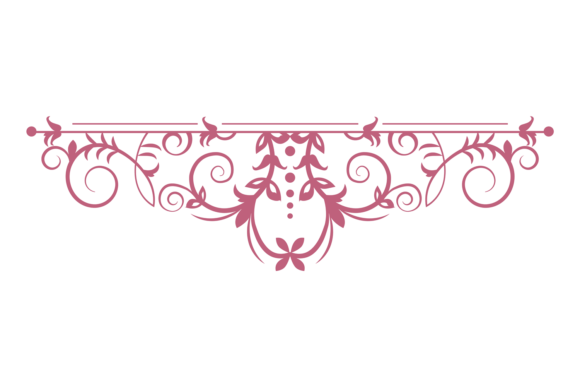 Vintage Filigree Divider. Floral Vines D Graphics and Illustrations