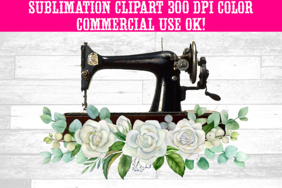 Vintage Floral Sewing Machine Clipart Review
